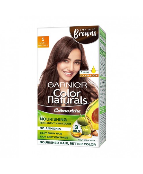 Garnier Color Naturals Crème Hair Color, Shade 5, Natural Color 70ml + 60g 